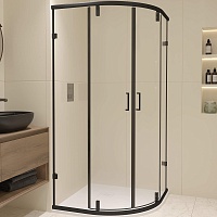 RGW Душевой уголок Classic CL-55B 90x90 профиль черный стекло прозрачное