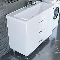 СанТа Тумба с раковиной Виктория 100 NEW напольная – фотография-4