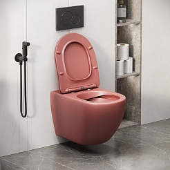 Grossman Унитаз подвесной Color GR-4411PIMS розовый матовый – фотография-11