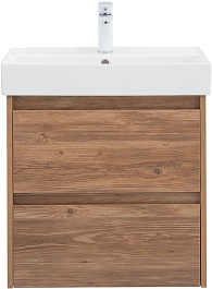 Aquanet Мебель для ванной Nova Lite 60 подвесная дуб шоколадный – фотография-4