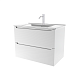 Зов Тумба под раковину Дион 100 подвесная под столешницу матовая белая – фотография-10
