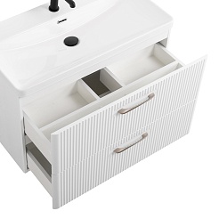 BelBagno Тумба под раковину Due 80 подвесная Bianco Lucido – фотография-7