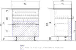 Vigo Тумба с раковиной Grani 750-0-2 белая/дуб сонома – фотография-10