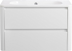 Cezares Тумба с раковиной без отверстия под смеситель Relax 80 подвесная bianco lucido – фотография-1