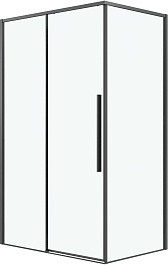 Grossman  Душевой уголок Galaxy 140x70x195 профиль графит сатин стекло прозрачное – фотография-1