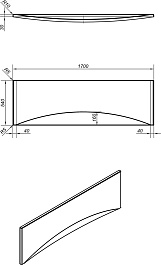 Cersanit Экран для ванны Virgo/Intro 170 ультра белый – фотография-3