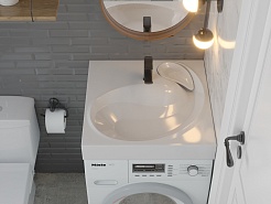 Stella Polare Раковина под стиральную машину Бьянка 60x60 – фотография-5