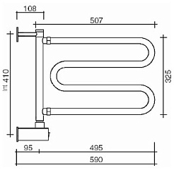 Margaroli Полотенцесушитель Vento 510OBB – фотография-2