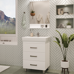 Misty Мебель для ванной Гармония 60 белая – фотография-1