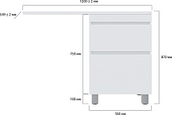 Vivon Тумба под раковину над стиральной машиной Harper 120 напольная белый глянец – фотография-19