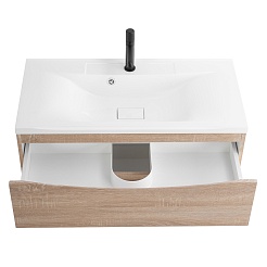 BelBagno Тумба с раковиной Marino 80 подвесная Rovere Bianco – фотография-3