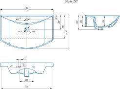 СанТа Тумба с раковиной Родос 75 белая – фотография-7