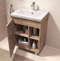 Vigo Мебель для ванной Milos 600-1-0 дуб золотой – фотография-4