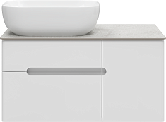 Misty Тумба под раковину Роял 80 подвесная белая матовая