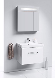 Aqwella Мебель для ванной Нео 70 подвесная, с зеркальным шкафом – фотография-1