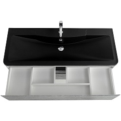 BelBagno Тумба с раковиной Albano 120 подвесная Cemento Verona Grigio с раковиной BB1200/455-LV-ART-ALR-NERO – фотография-5