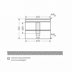 СанТа Мебель для ванной Марс 65 подвесная – фотография-3