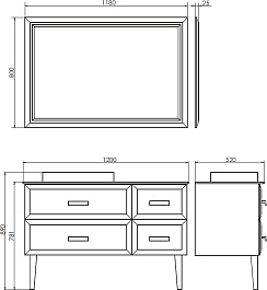 Comforty Зеркало Империя 120 белая – фотография-4