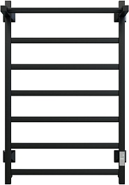 Aringa Полотенцесушитель электрический Порто 80x50 AR03010BL с полкой черный – фотография-1