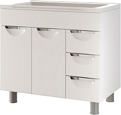 Mixline Тумба с раковиной Этьен 80 белая – фотография-1