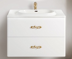 BelBagno Тумба с раковиной Onda-M 80 подвесная Bianco Lucido ручка-скоба