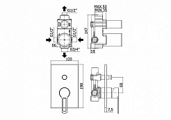 Paffoni Смеситель для душа Ringo RIN015CR (с внутренней частью) – фотография-2