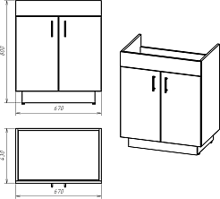 Misty Мебель для ванной Амбра 70 черная матовая – фотография-12