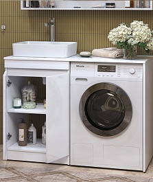 Vigo Тумба под раковину Urban 600-2-0 под стиральную машину белая – фотография-6