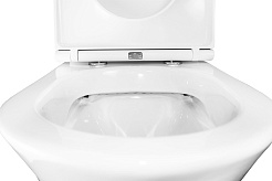 Azario Унитаз-компакт Dante AZ-93589 безободковый с бачком с сиденьем микролифт белый – фотография-12
