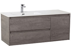 BelBagno Тумба с раковиной Kraft 100 L подвесная Cemento Grigio – фотография-1