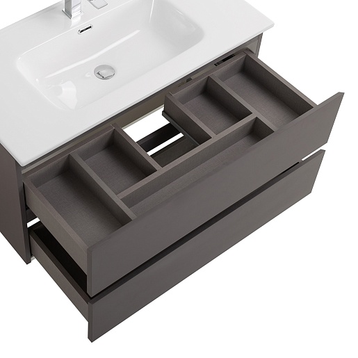 BelBagno Тумба с раковиной Kraft 100 подвесная Темно-Серый матовый с раковиной BB1000ETL – картинка-5