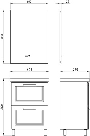 ASB-Mebel Мебель для ванной София 60 белая матовая – фотография-11