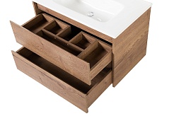 BelBagno Тумба под раковину Kraft 100 подвесная Rovere tabacco – фотография-9