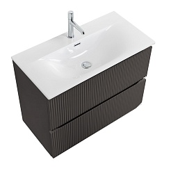 BelBagno Тумба под раковину Uno mini 80 подвесная Темно-Серый матовый – фотография-4