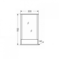 СанТа Зеркальный шкаф Вегас 50 – фотография-3