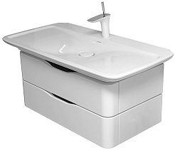 Duravit Тумба с раковиной "PuraVida" белая с черным – фотография-1