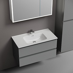 Sancos Тумба с раковиной Folk 90 ergraut soft раковина Element 91 CN7002 – фотография-7