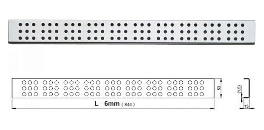 Alcaplast Решетка "Cube 850M" матовая – фотография-2