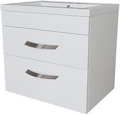 Mixline Тумба с раковиной Марго 60 подвесная белая – фотография-1