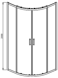 Aquatek Душевой уголок Ария 90x90 AQ ARI RO 09020CH профиль хром стекло прозрачное – фотография-12