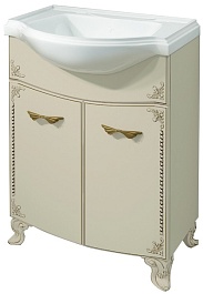 Какса-а Тумба для умывальника Классик-Д 65 бежевый/золото – фотография-1