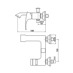 Raiber Смеситель для ванны Lagos R1303 – фотография-2