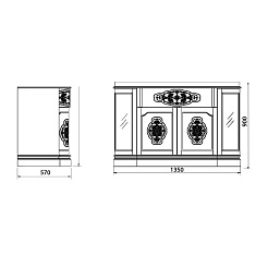 Demax Тумба с раковиной "Париж 135" вишня – фотография-6