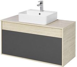 Акватон Тумба с раковиной Лофт Урбан 100 графит\орегон, Джой – фотография-1