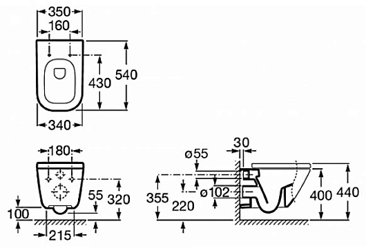 Roca Унитаз подвесной Gap 34647L000 без ободка – фотография-4