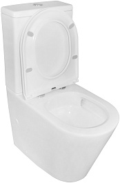 Azario Унитаз-компакт Vetro AZ-2149-UQ1 безободковый с бачком с сиденьем микролифт белый – фотография-6