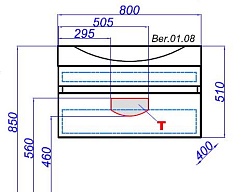 Aqwella Тумба для умывальника Бергамо 80 подвесная белая – фотография-3