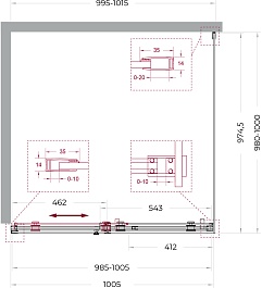 BelBagno Душевой уголок Soft Close-2 SOFT_CLOSE-2-A-1-100-C-GM 100x100 профиль оружейная сталь стекло прозрачное – фотография-12