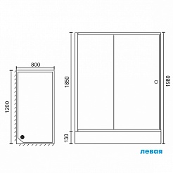 Royal Bath Душевой уголок RB-L-3002-3 1200x800x1850 R/L – фотография-7