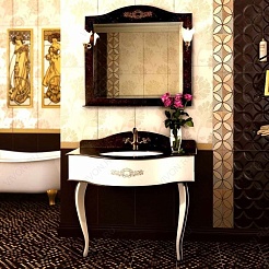 Водолей Тумба с раковиной "Верди 120" коричневая – фотография-4